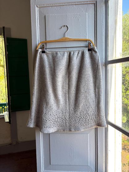 Grey Pure Wool Women's Skirt — additional view 11