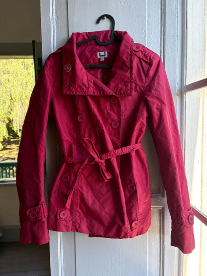 Adolfo Dominguez Red Belted Trench Coat — additional view 10
