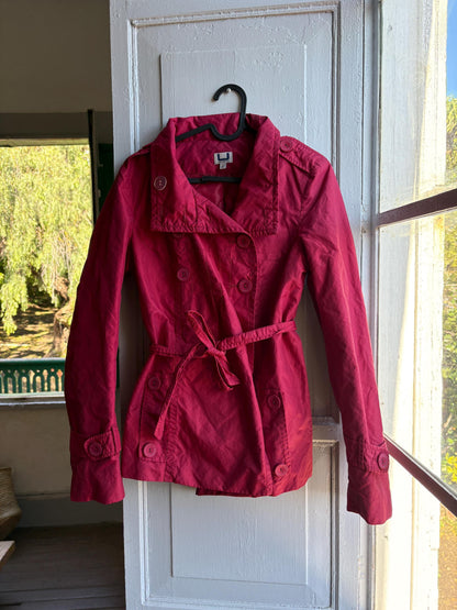 Adolfo Dominguez Red Belted Trench Coat — additional view 13