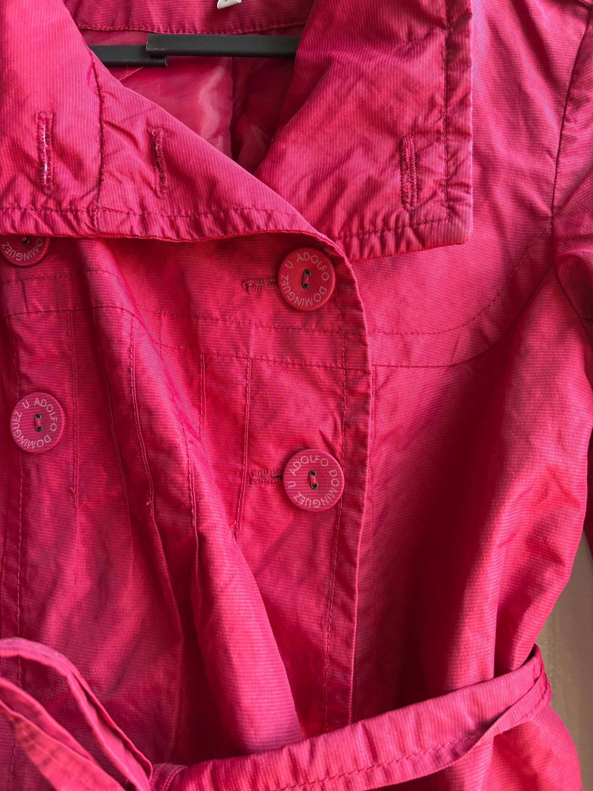 Adolfo Dominguez Red Belted Trench Coat — additional view 14