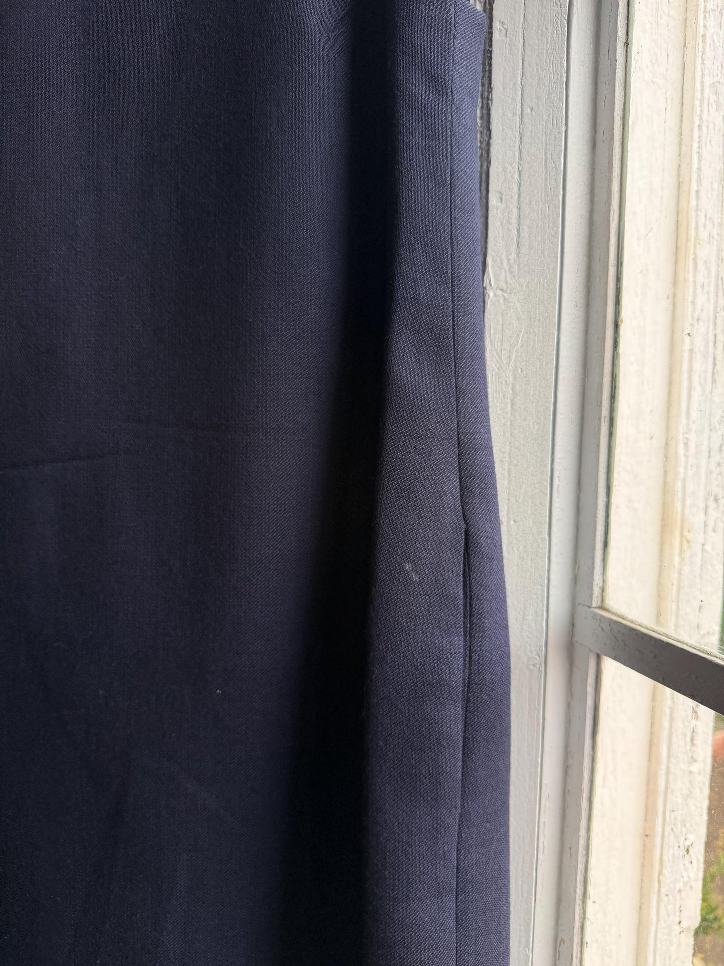 Navy Pure Wool A-Line Dress — additional view 8