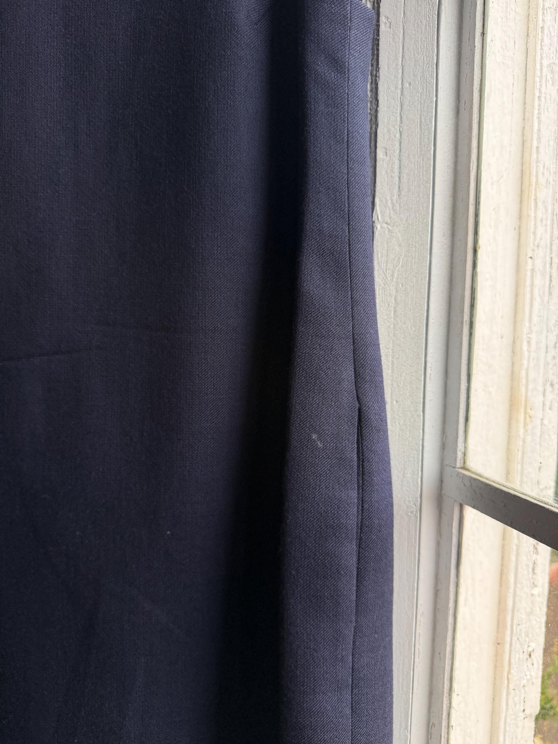 Navy Pure Wool A-Line Dress — additional view 8