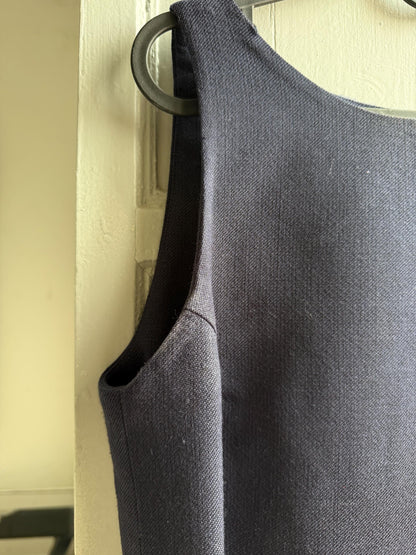 Navy Pure Wool A-Line Dress — additional view 6
