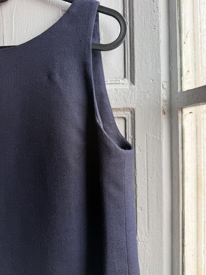 Navy Pure Wool A-Line Dress — additional view 7