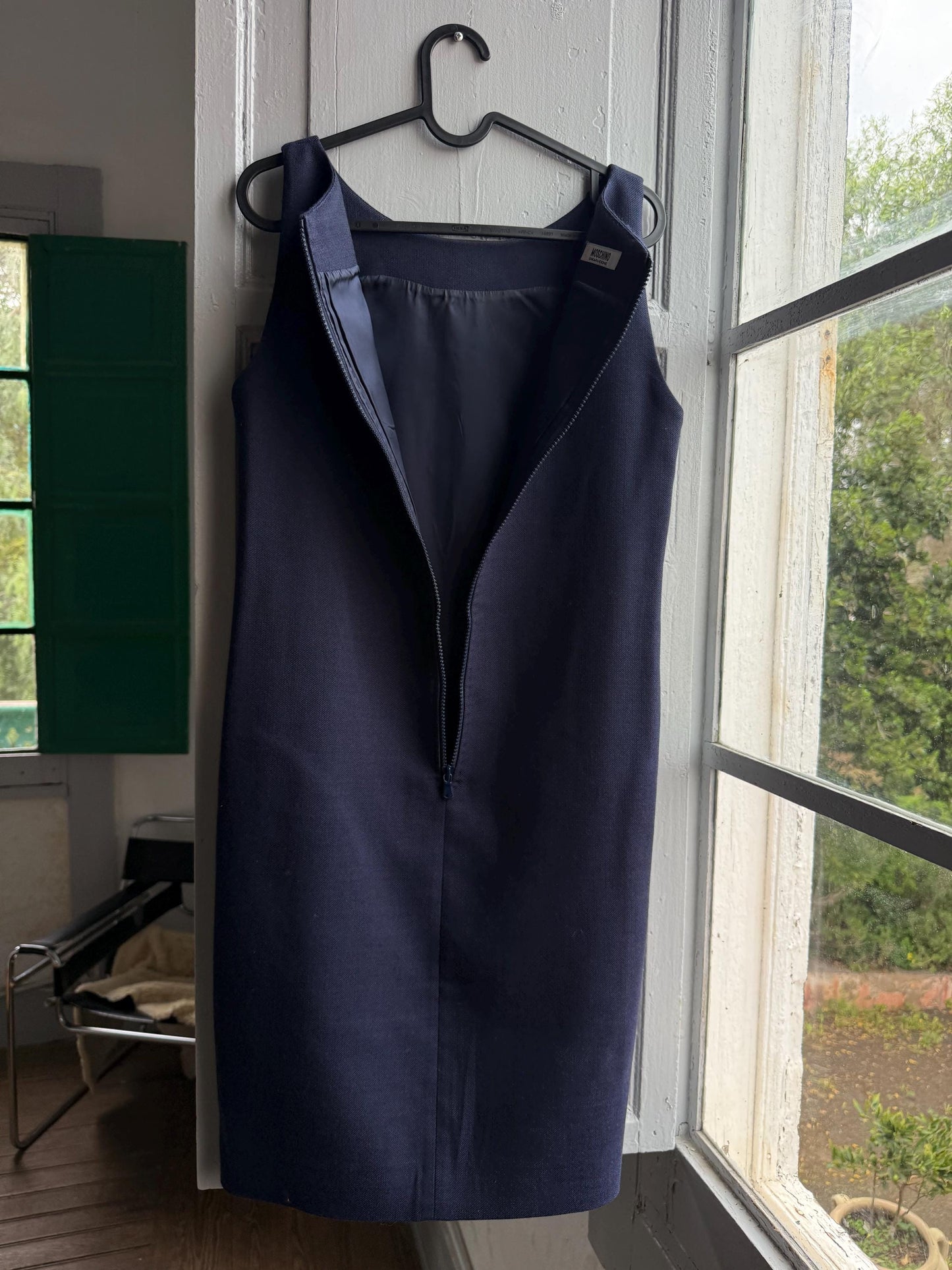 Navy Pure Wool A-Line Dress — additional view 13