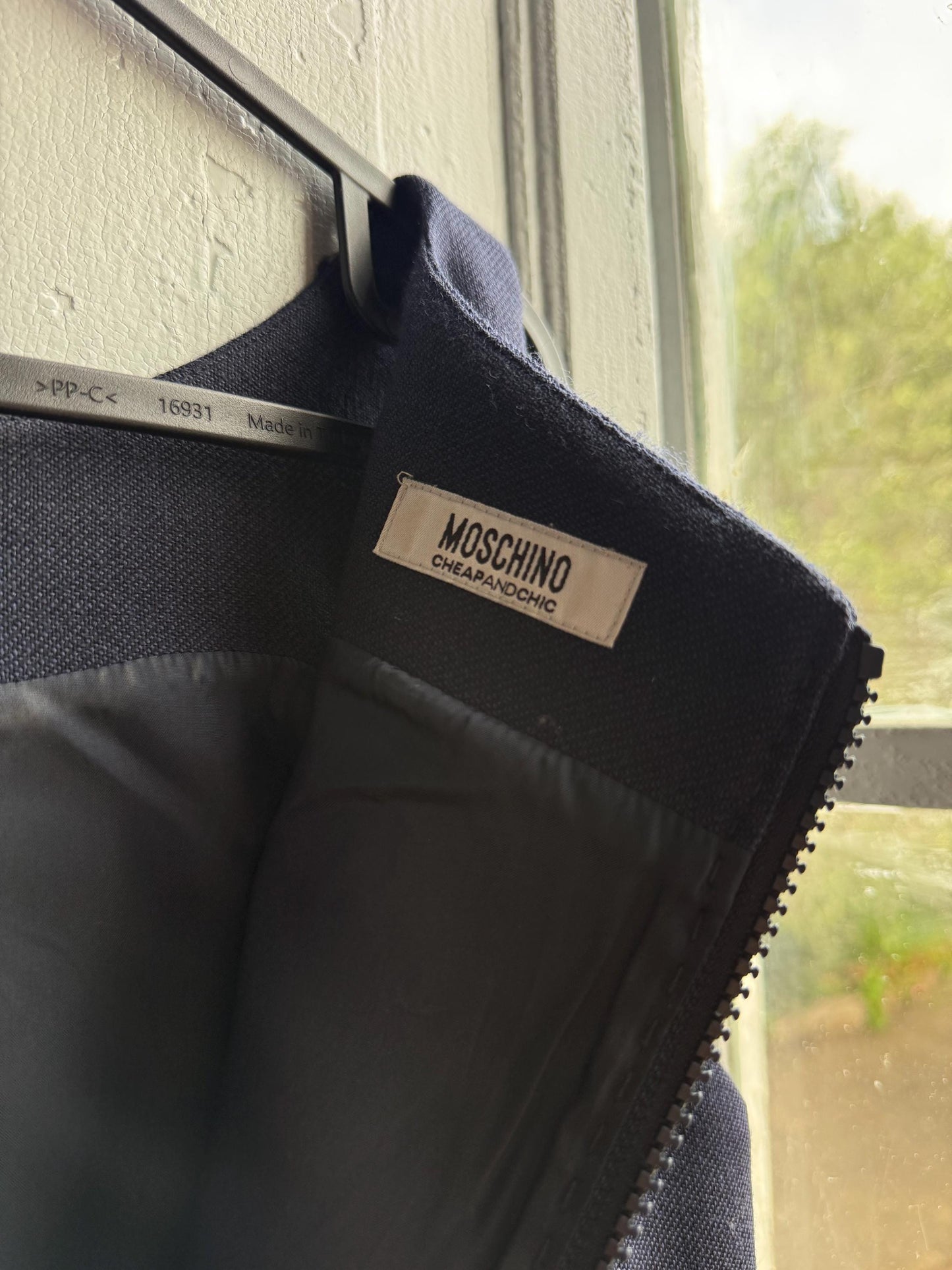 Navy Pure Wool A-Line Dress — additional view 14
