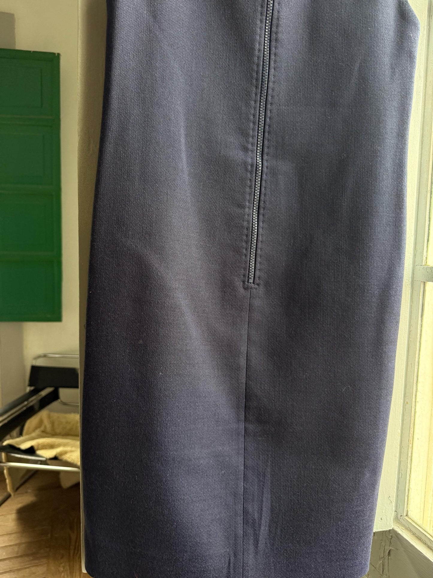 Navy Pure Wool A-Line Dress — additional view 11