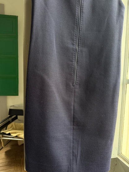 Navy Pure Wool A-Line Dress — additional view 11