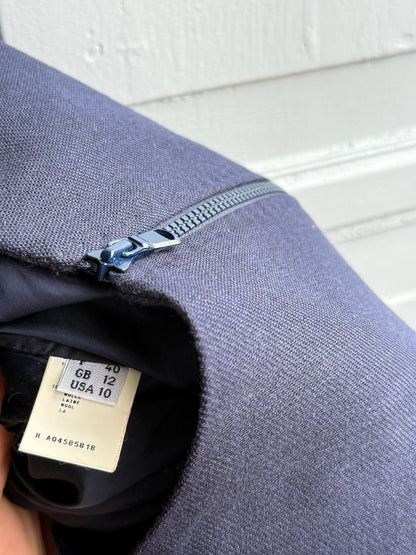 Navy Pure Wool A-Line Dress — additional view 16