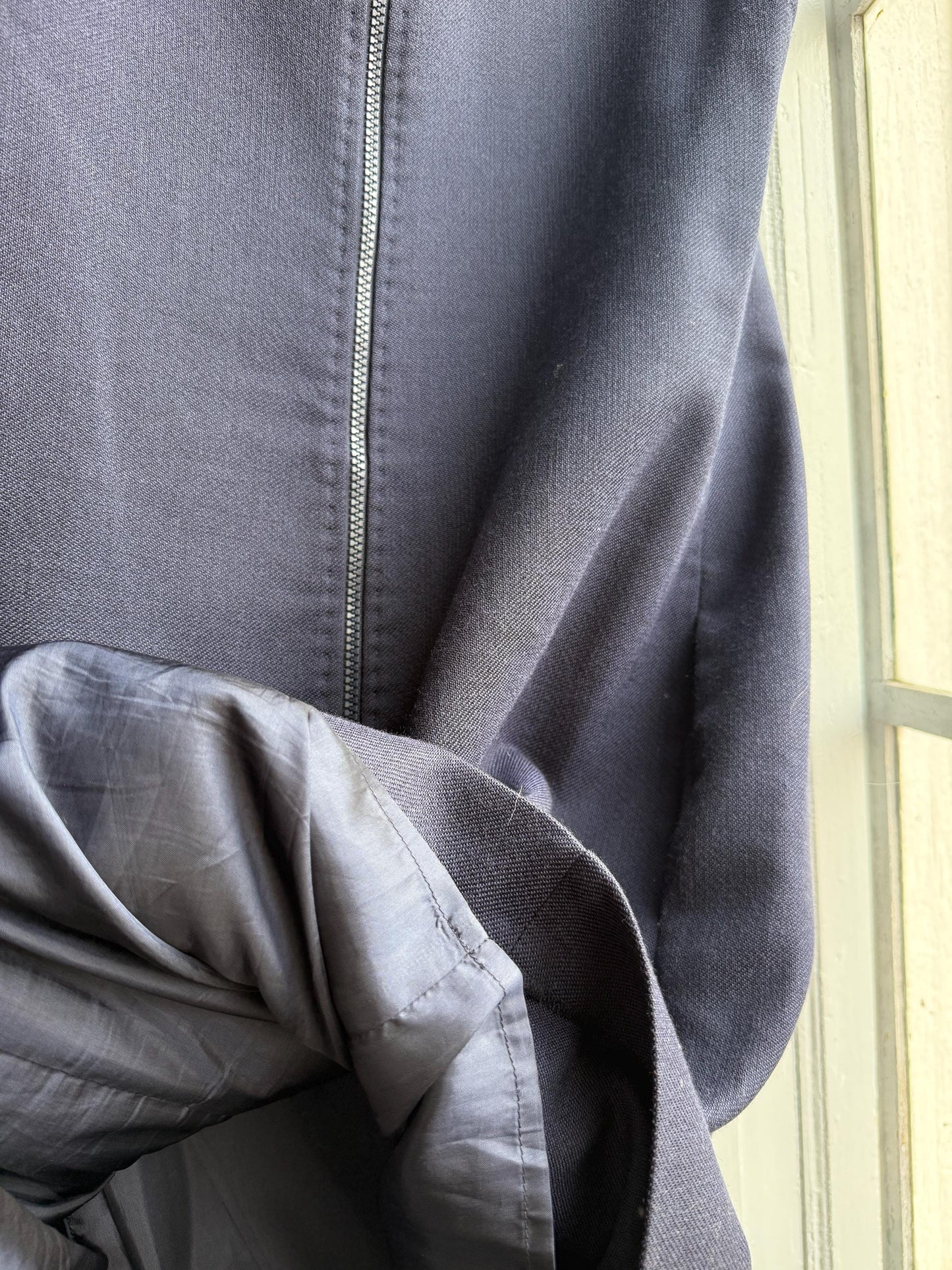 Navy Pure Wool A-Line Dress — additional view 15