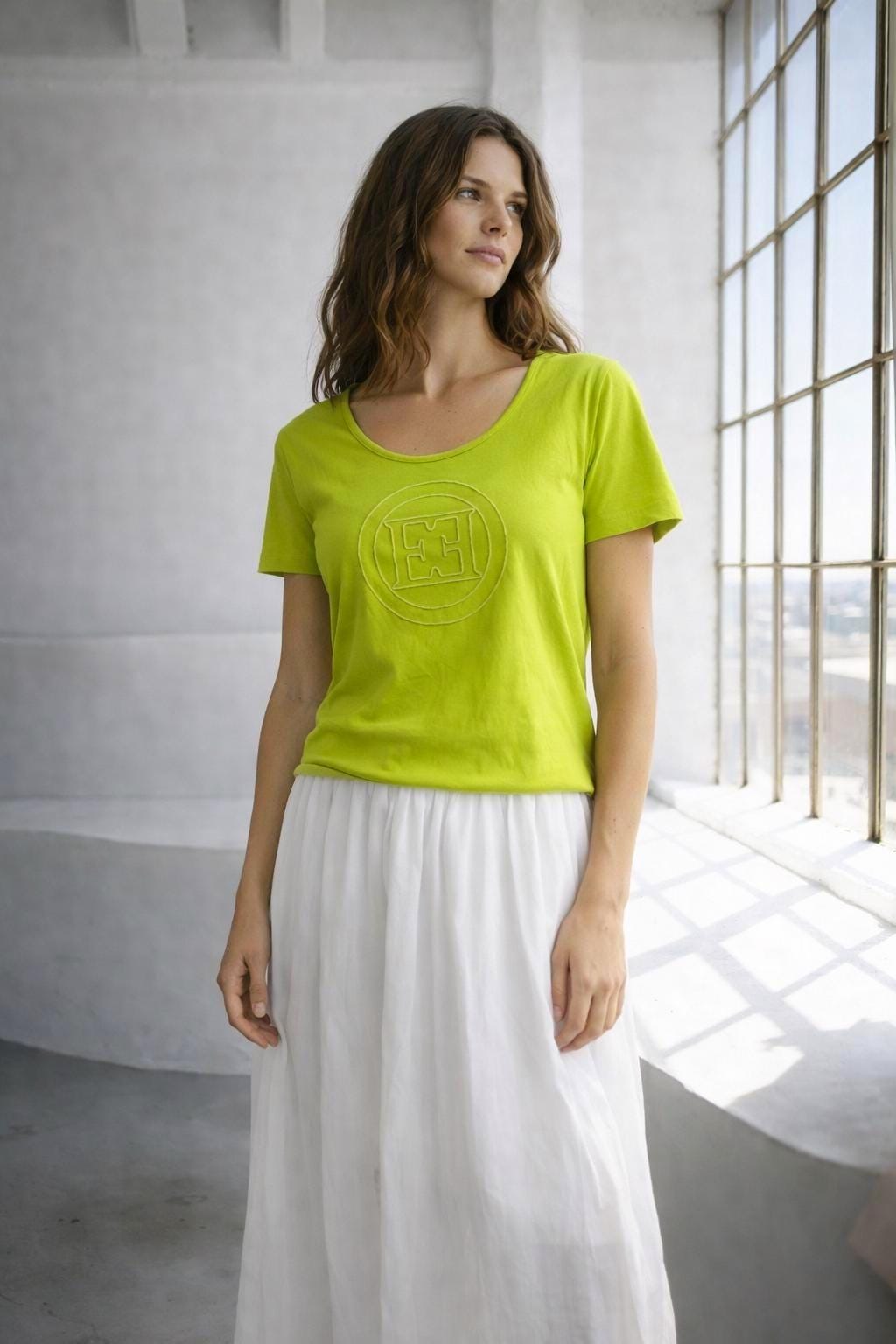 Vintage Escada Green Scoop Neck Tee
