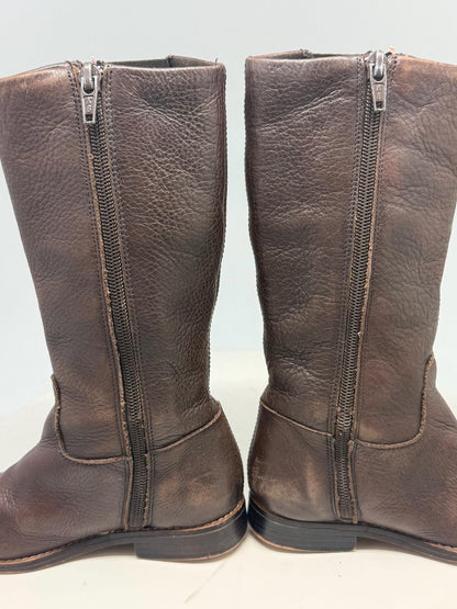 Brown Long Leather Boots for Girls — additional view 6