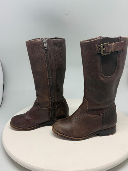 Brown Long Leather Boots for Girls — additional view 11