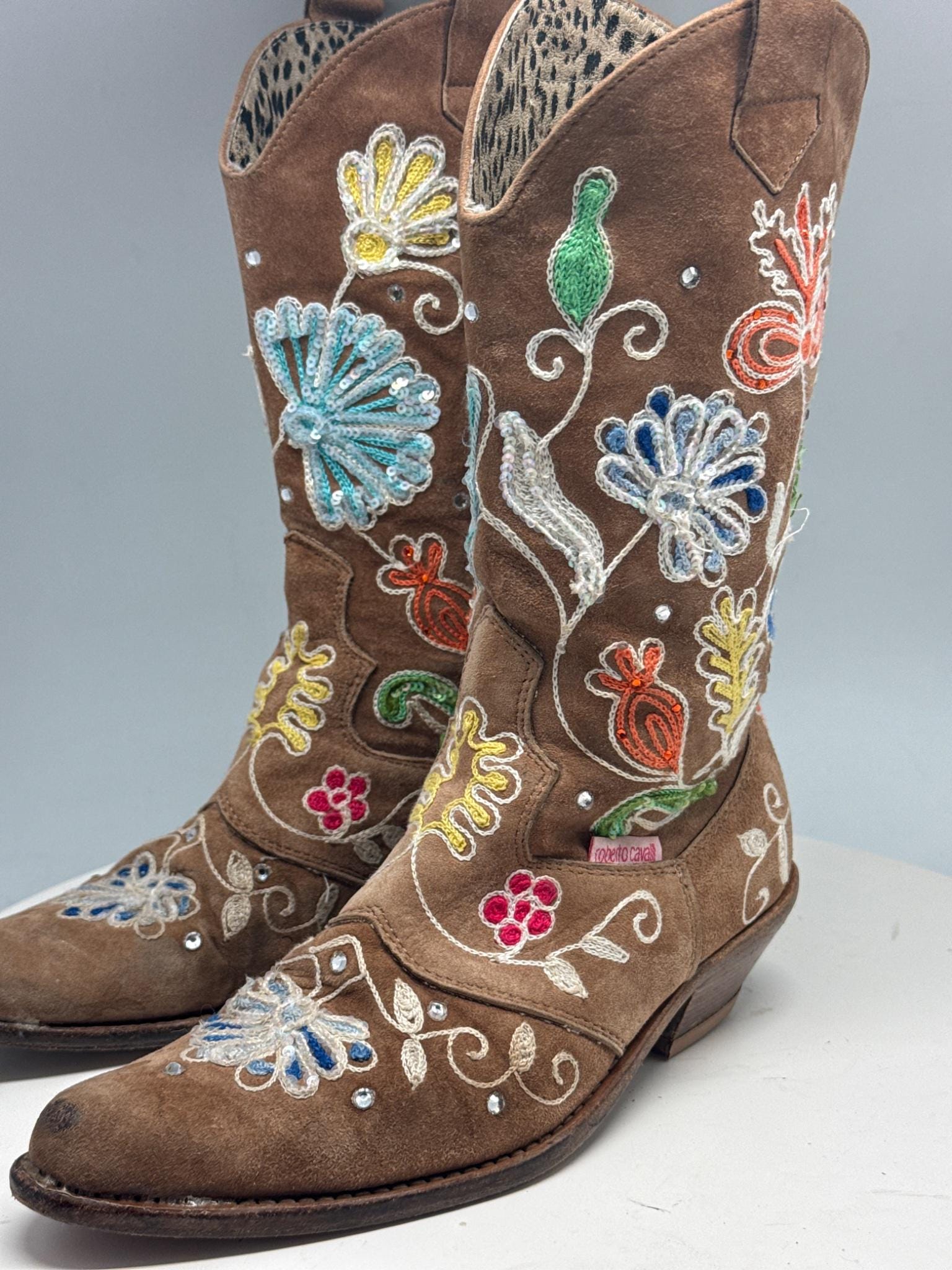 Roberto Cavalli Kids Brown Leather Boots — additional view 8