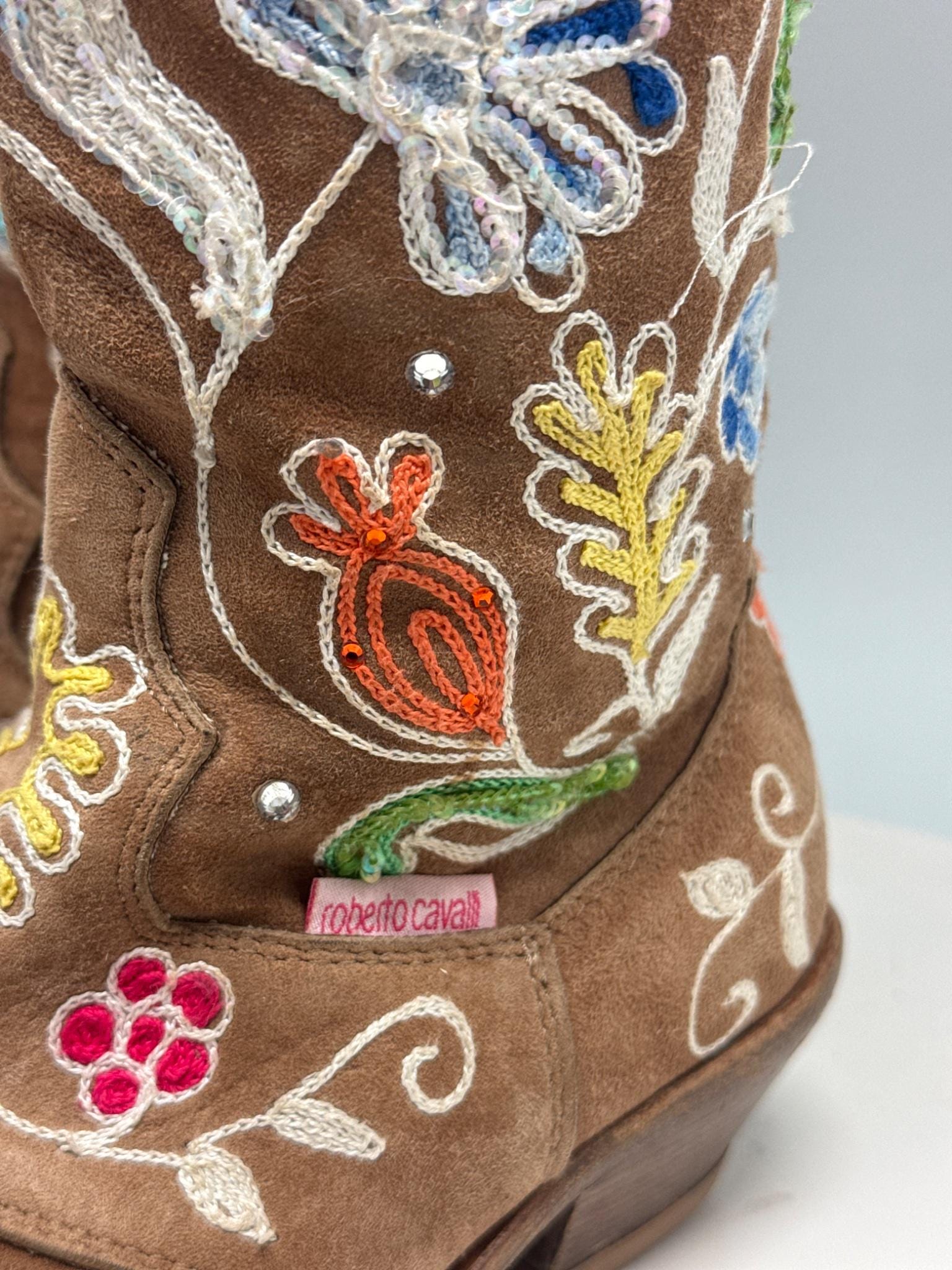 Roberto Cavalli Kids Brown Leather Boots — additional view 9