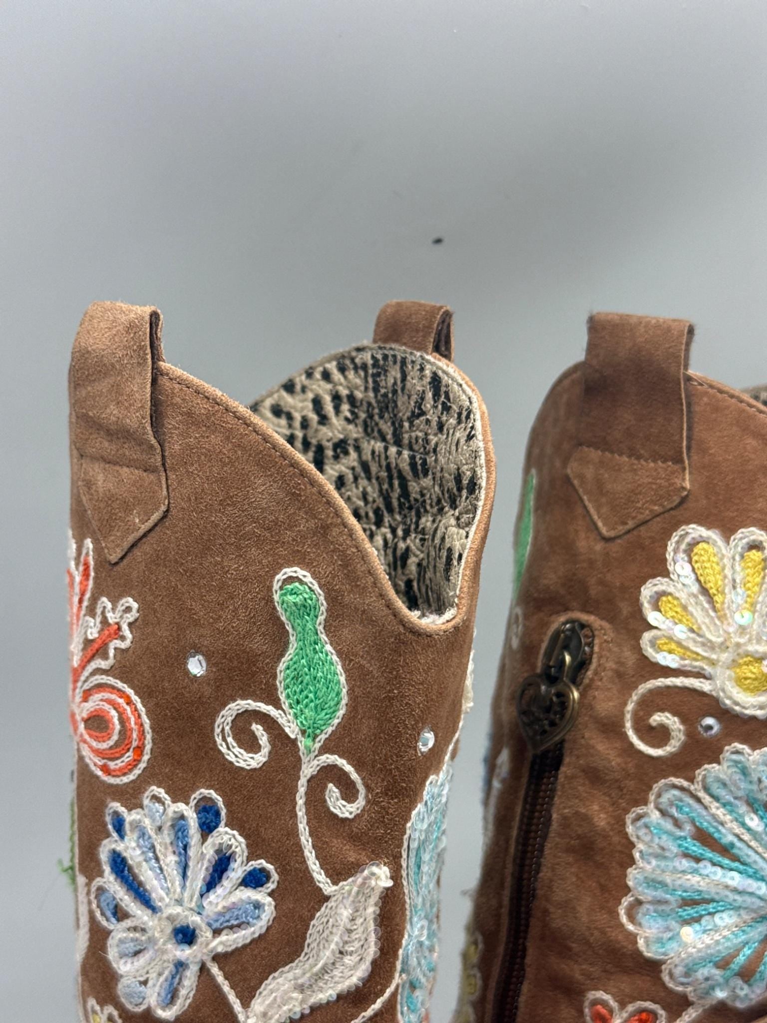 Roberto Cavalli Kids Brown Leather Boots — additional view 10