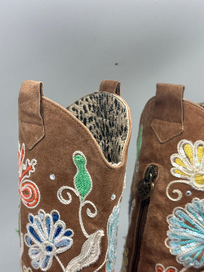 Roberto Cavalli Kids Brown Leather Boots — additional view 10