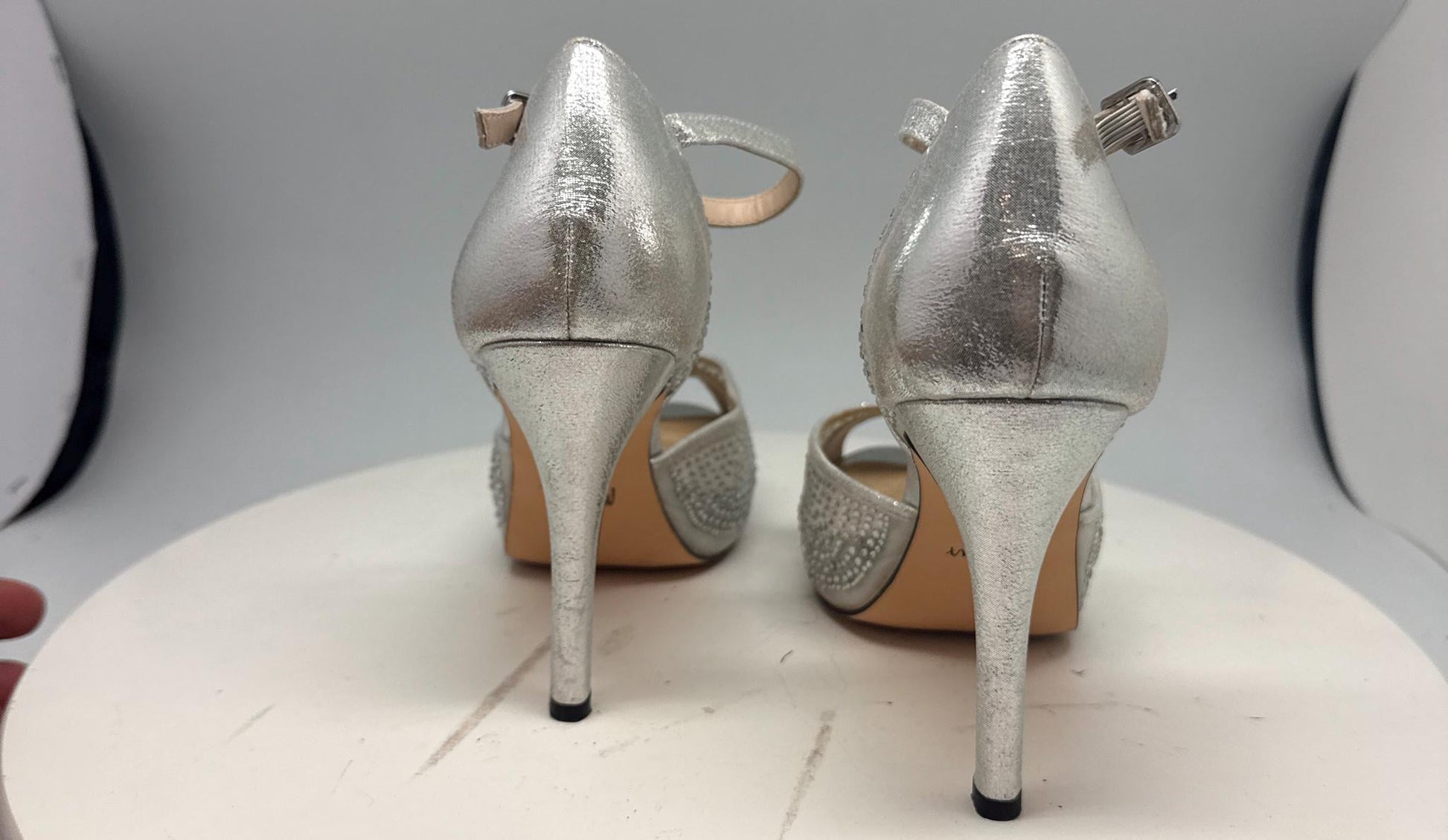 Silver Bridal Platform Heels — additional view 6