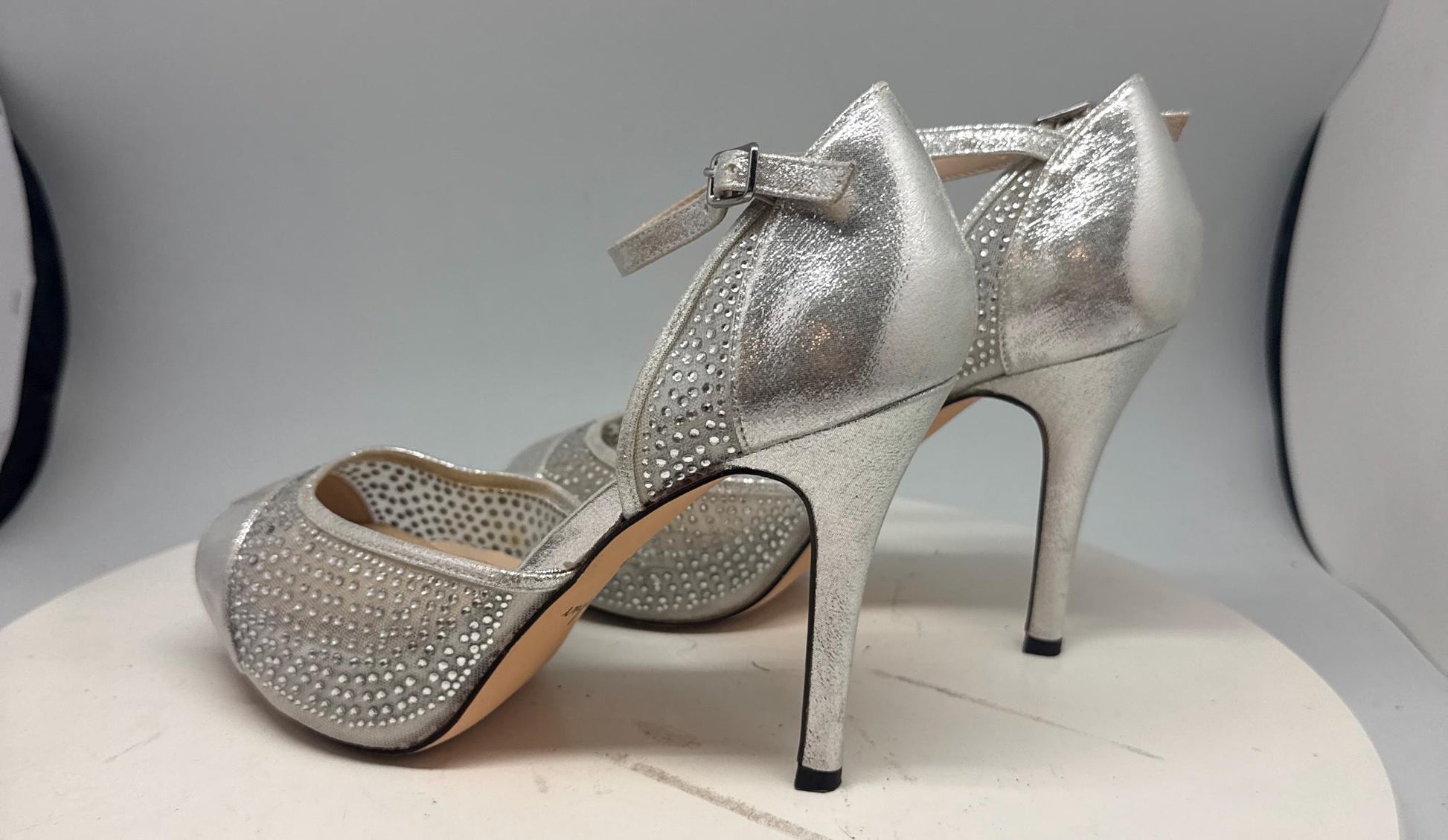 Silver Bridal Platform Heels — additional view 8