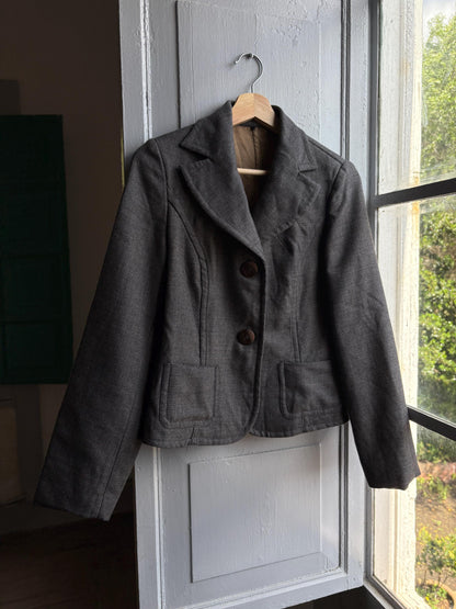 Tailored Grey Wool Blazer — additional view 5