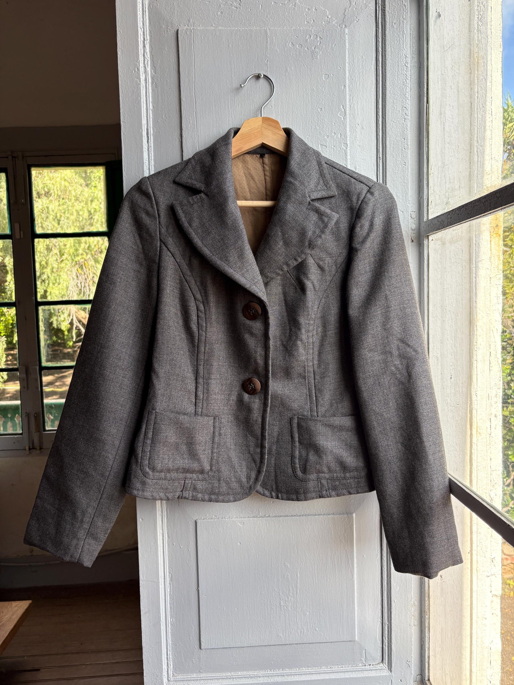 Tailored Grey Wool Blazer — additional view 12