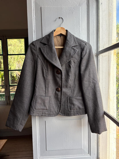 Tailored Grey Wool Blazer — additional view 12