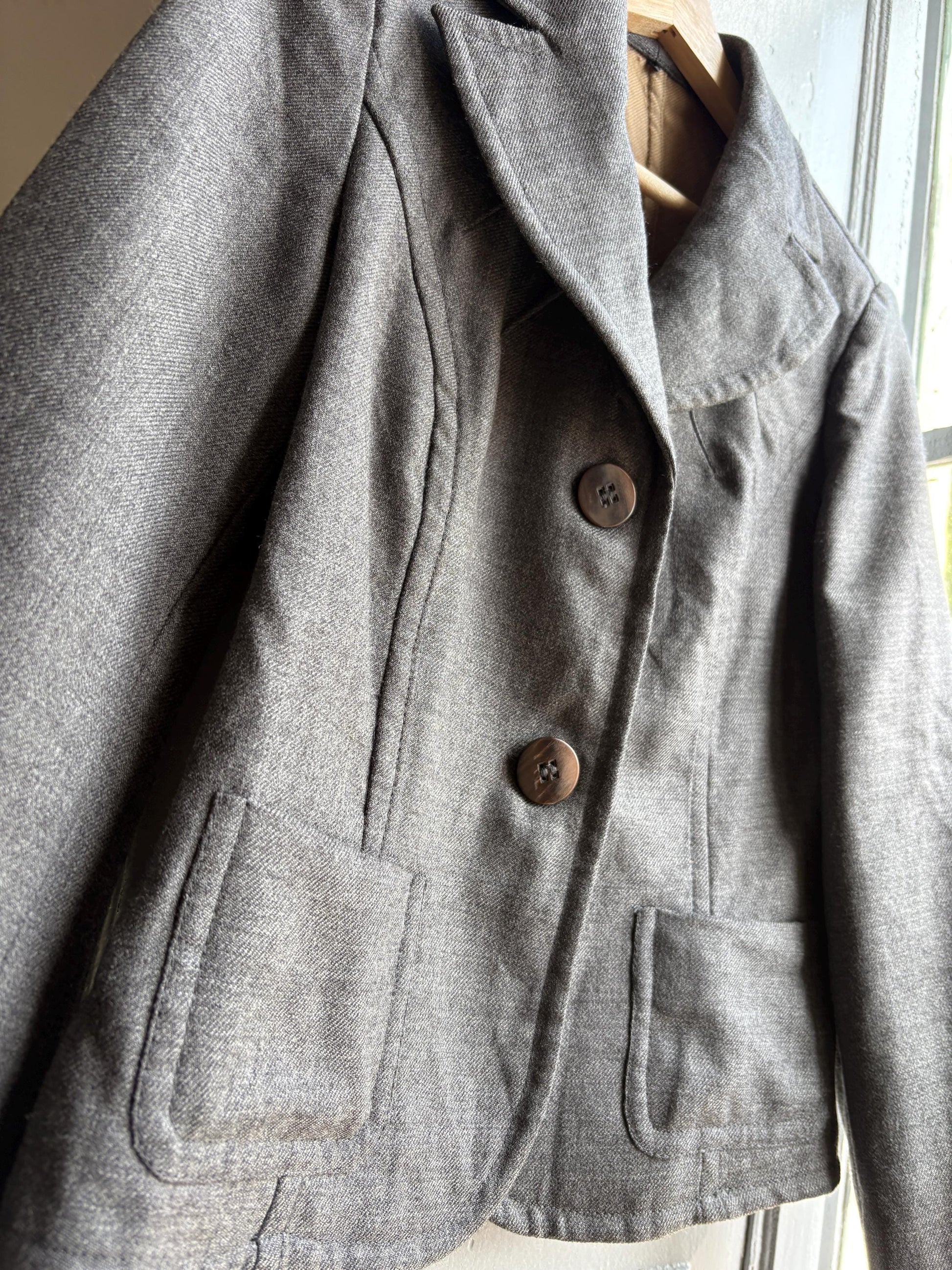 Tailored Grey Wool Blazer — additional view 13