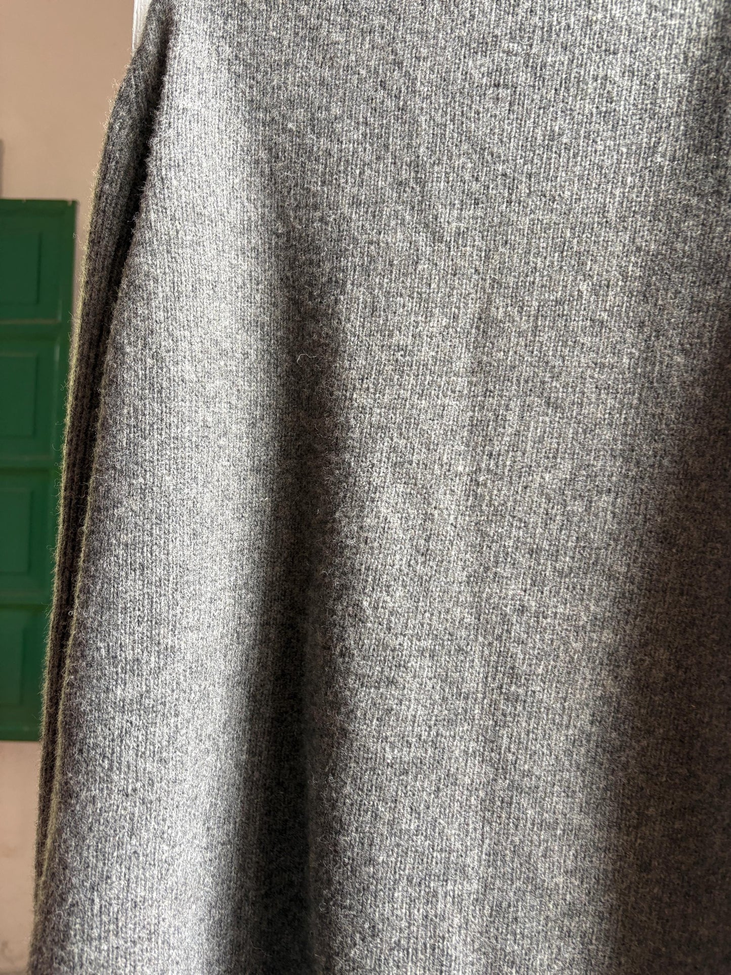 Dark Grey Wool Sweater With Ribbed Cuffs — additional view 11