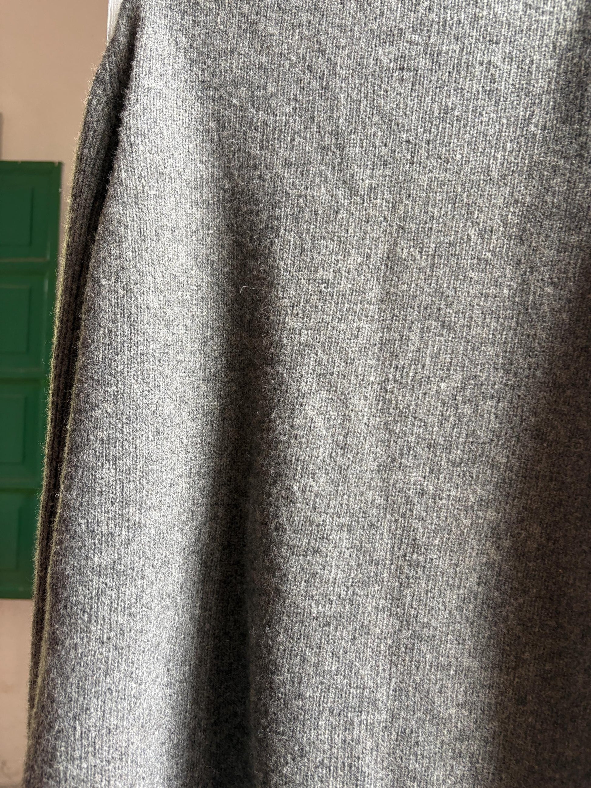 Dark Grey Wool Sweater With Ribbed Cuffs — additional view 11