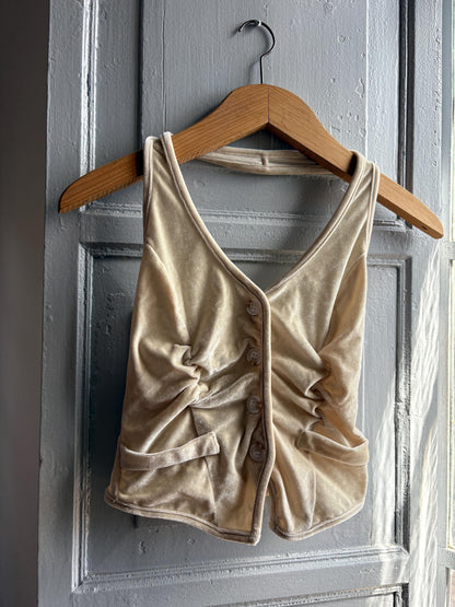 Light Beige Velvet Halter Camisole — additional view 5
