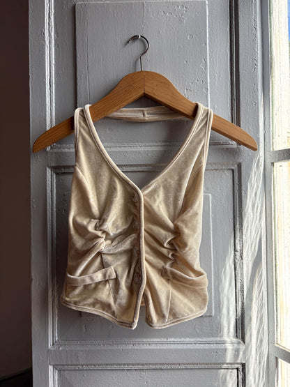 Light Beige Velvet Halter Camisole — additional view 7