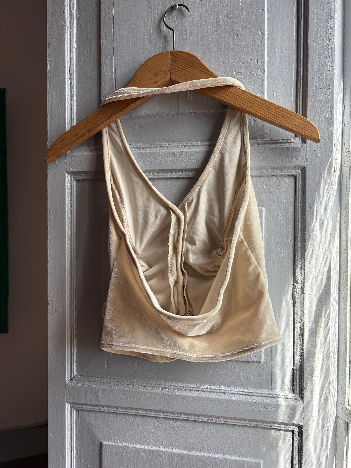 Light Beige Velvet Halter Camisole — additional view 12