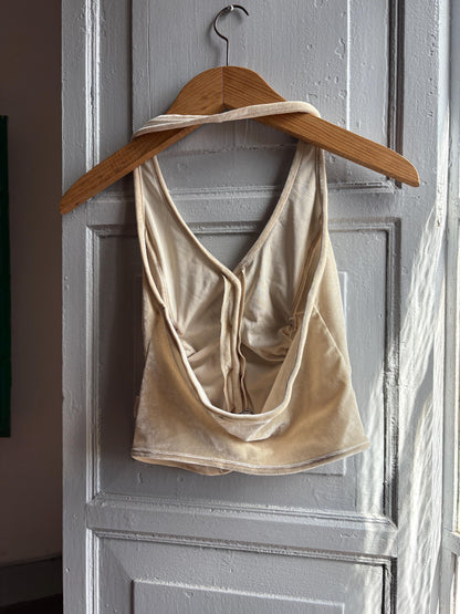 Light Beige Velvet Halter Camisole — additional view 12
