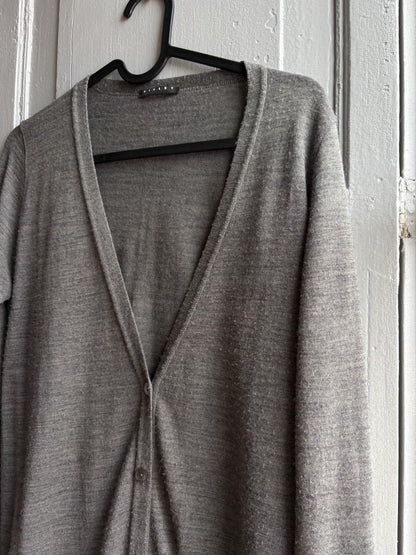 Grey Wool Blend Long Vest — additional view 7