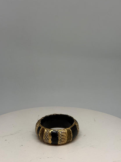 Vintage Green And Gold Snakeskin Bangles — additional view 5