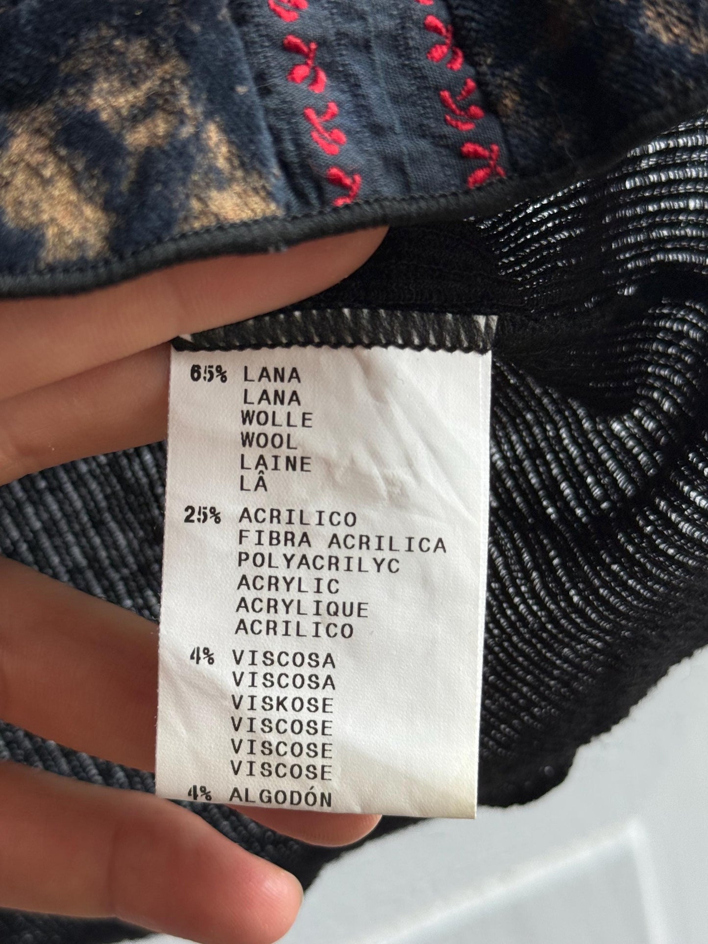 Custo Barcelona Black Abstract Patchwork Camisole — fabric close-up