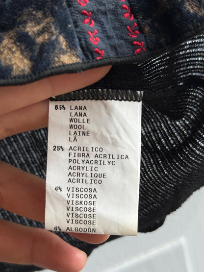 Custo Barcelona Black Abstract Patchwork Camisole — fabric close-up