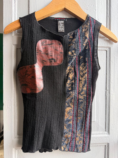 Custo Barcelona Black Abstract Patchwork Camisole — additional view 11