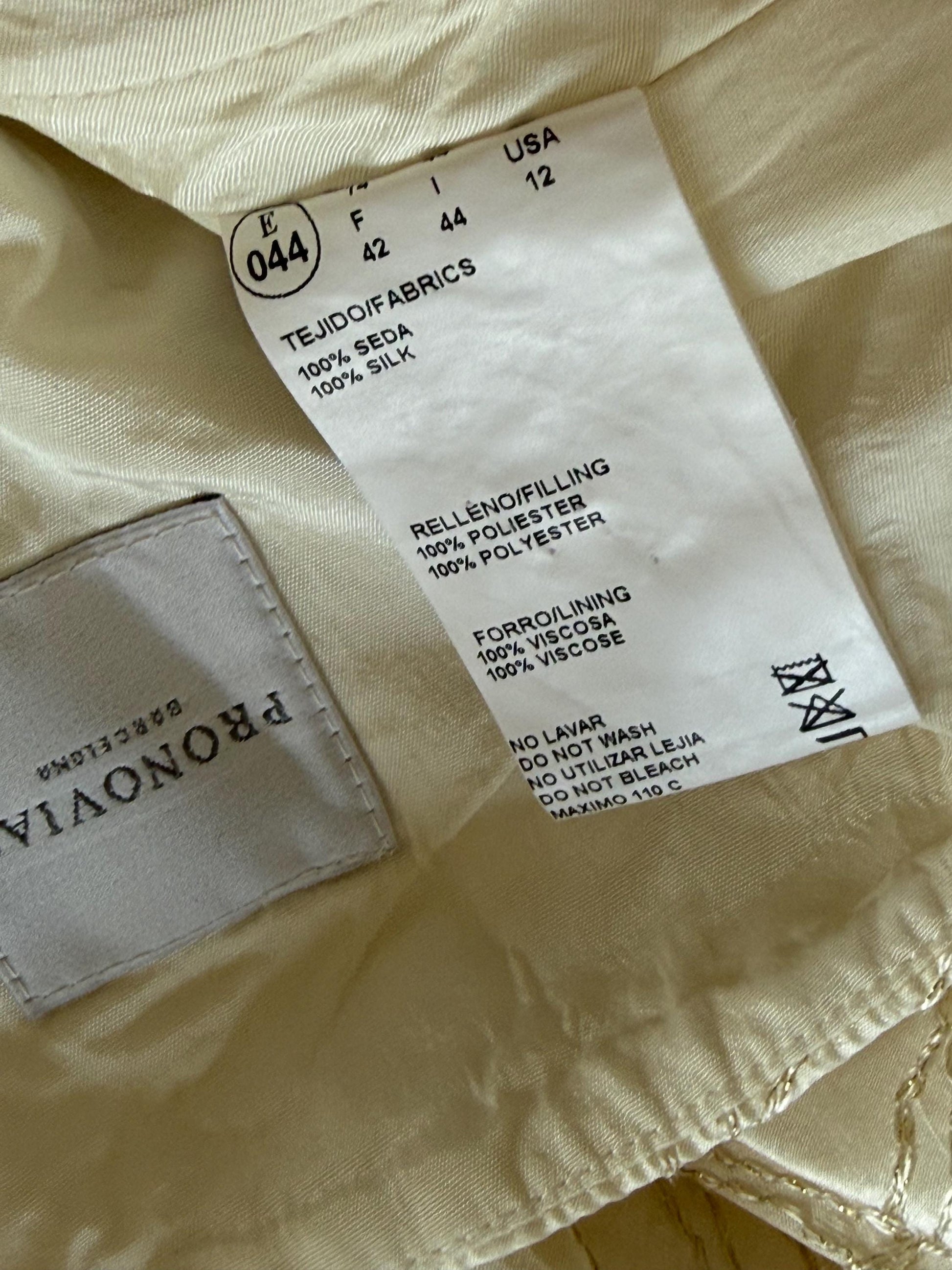Ivory Silk Blend Strapless Wedding Gown — additional view 13