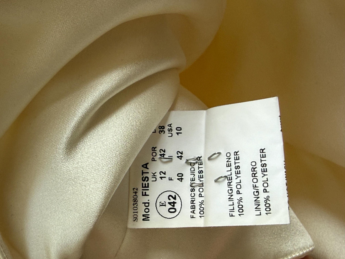 Pronovias White Floral Embroidered Wedding Gown — additional view 10