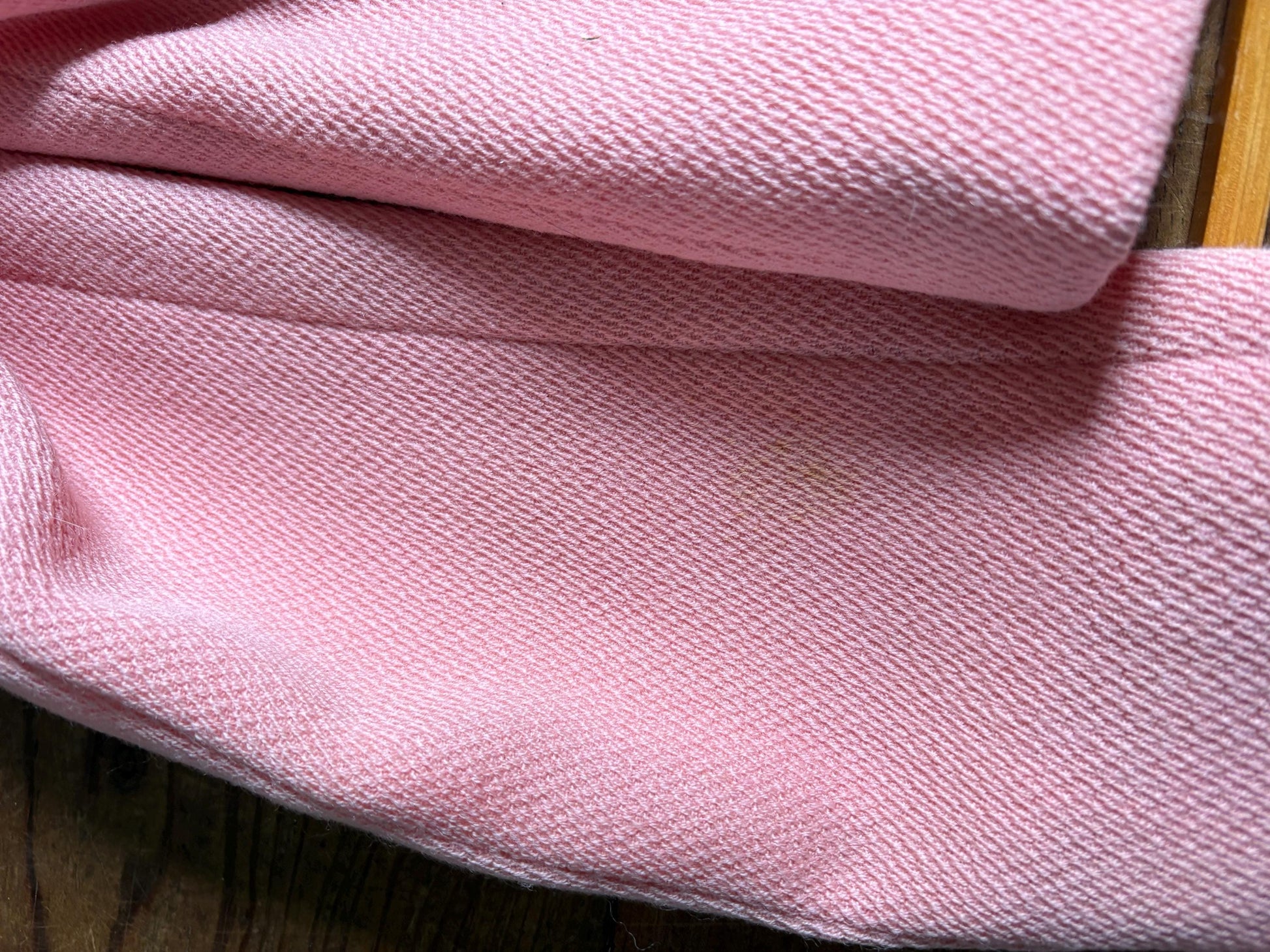 Vintage pink pure wool suit, 2-piece set, size S