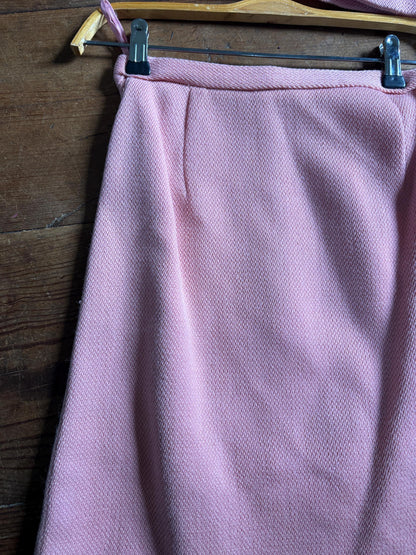 Vintage pink pure wool suit, 2-piece set, size S