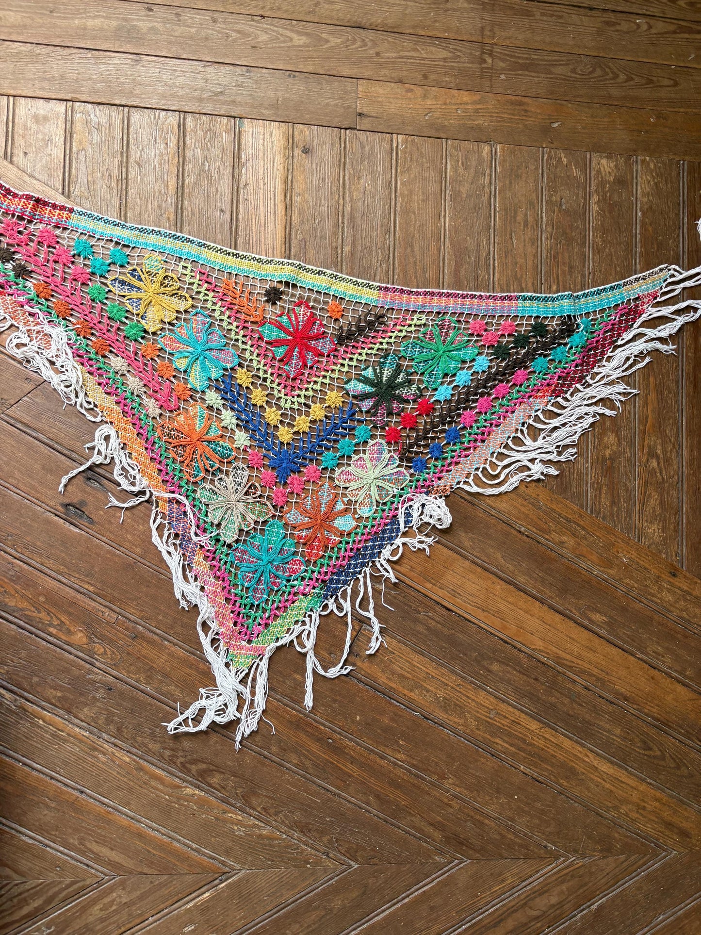 Boho Vintage Macrame Shawl — additional view 8