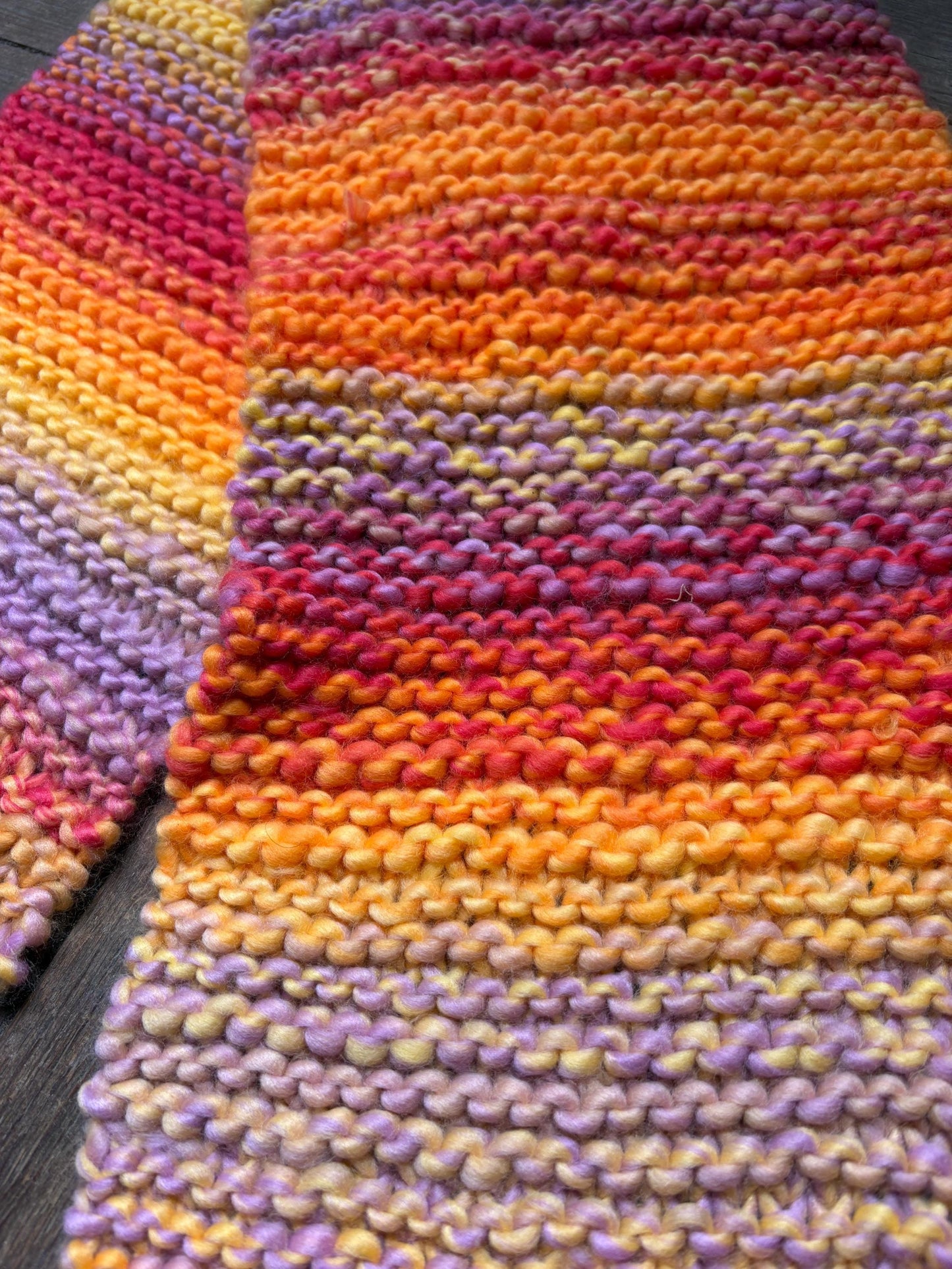 Multicolor Handknit Chunky Scarf — additional view 5