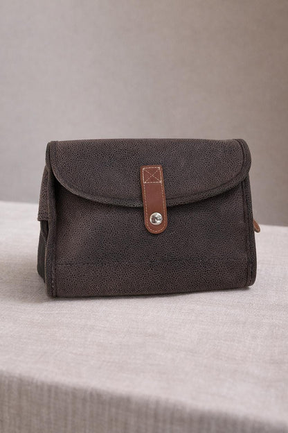 Vintage Leather Travel Toiletry Bag