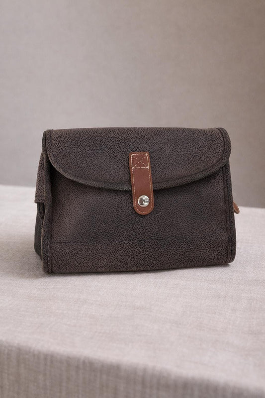Vintage Leather Travel Toiletry Bag