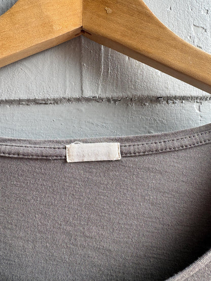 Grey Modal Cotton Blend Henley T-Shirt — additional view 5