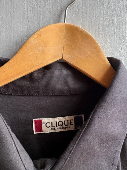 Vintage French Black Cotton Oxford Shirt — additional view 5