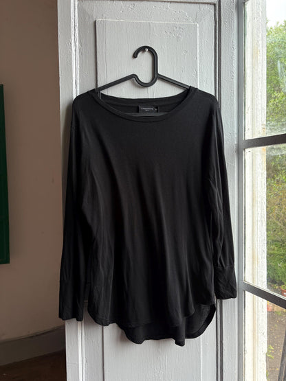 Liebeskind Black Micromodal Cashmere Top — back view