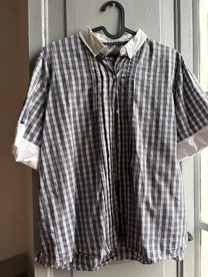 Cotton Plaid Button-Up Shirt — additional view 6